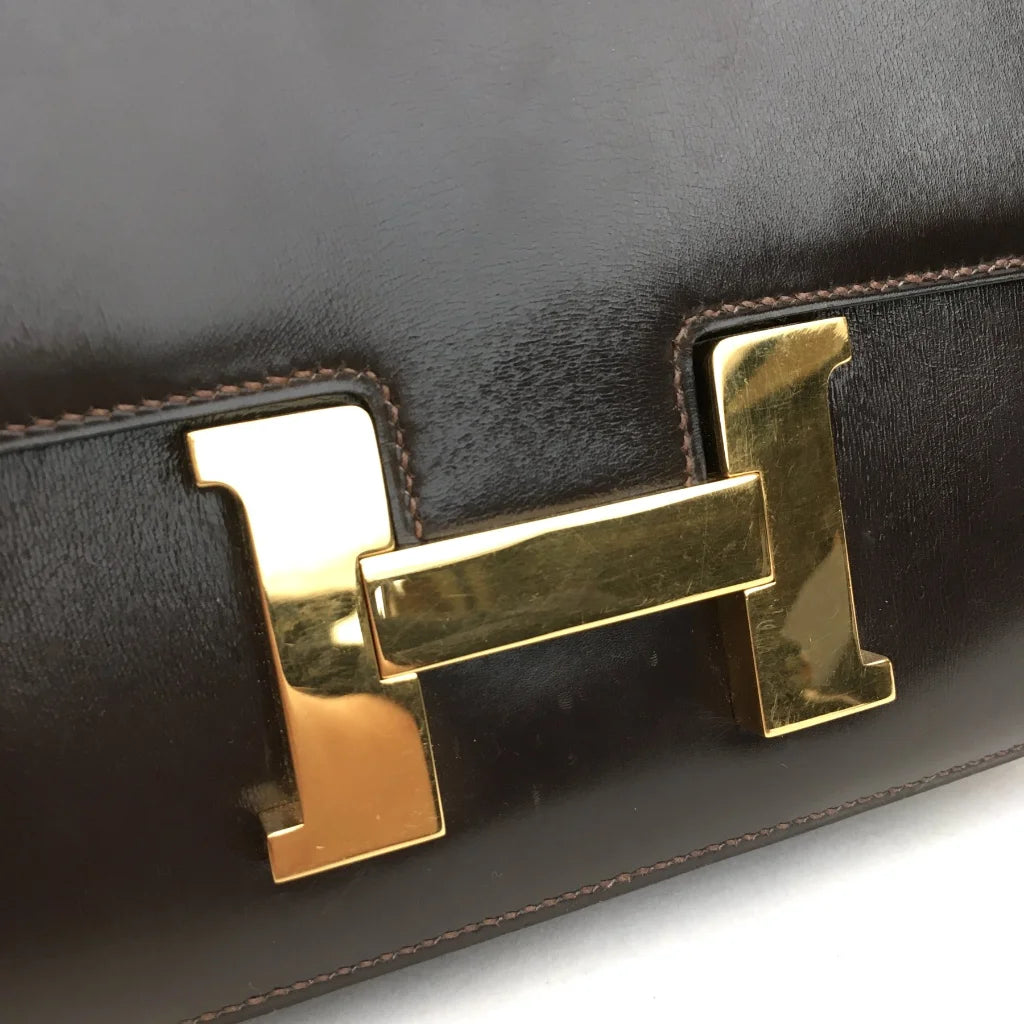 Hermes Vintage Constance 23 Ebene Box Calf GHW