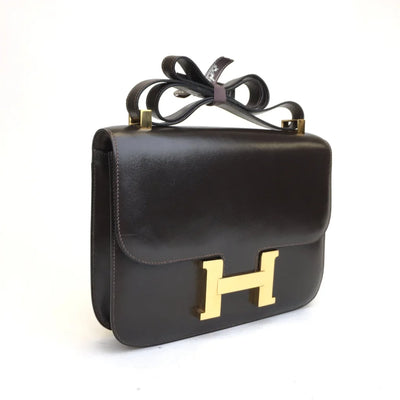 Hermes Vintage Constance 23 Ebene Box Calf GHW