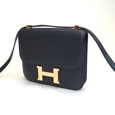 Hermes Constance 18 Blue Indigo Epsom GHW