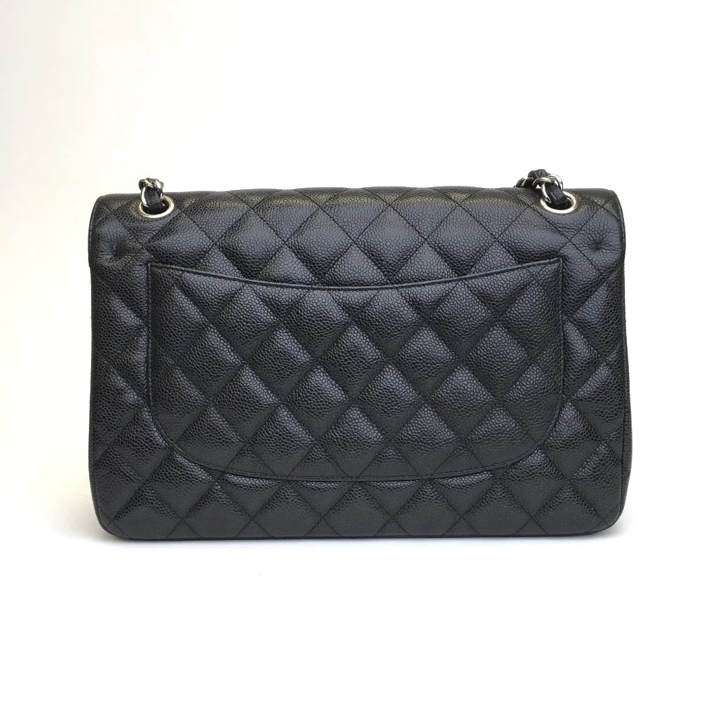 Chanel Classic Flap Jumbo Black Caviar SHW