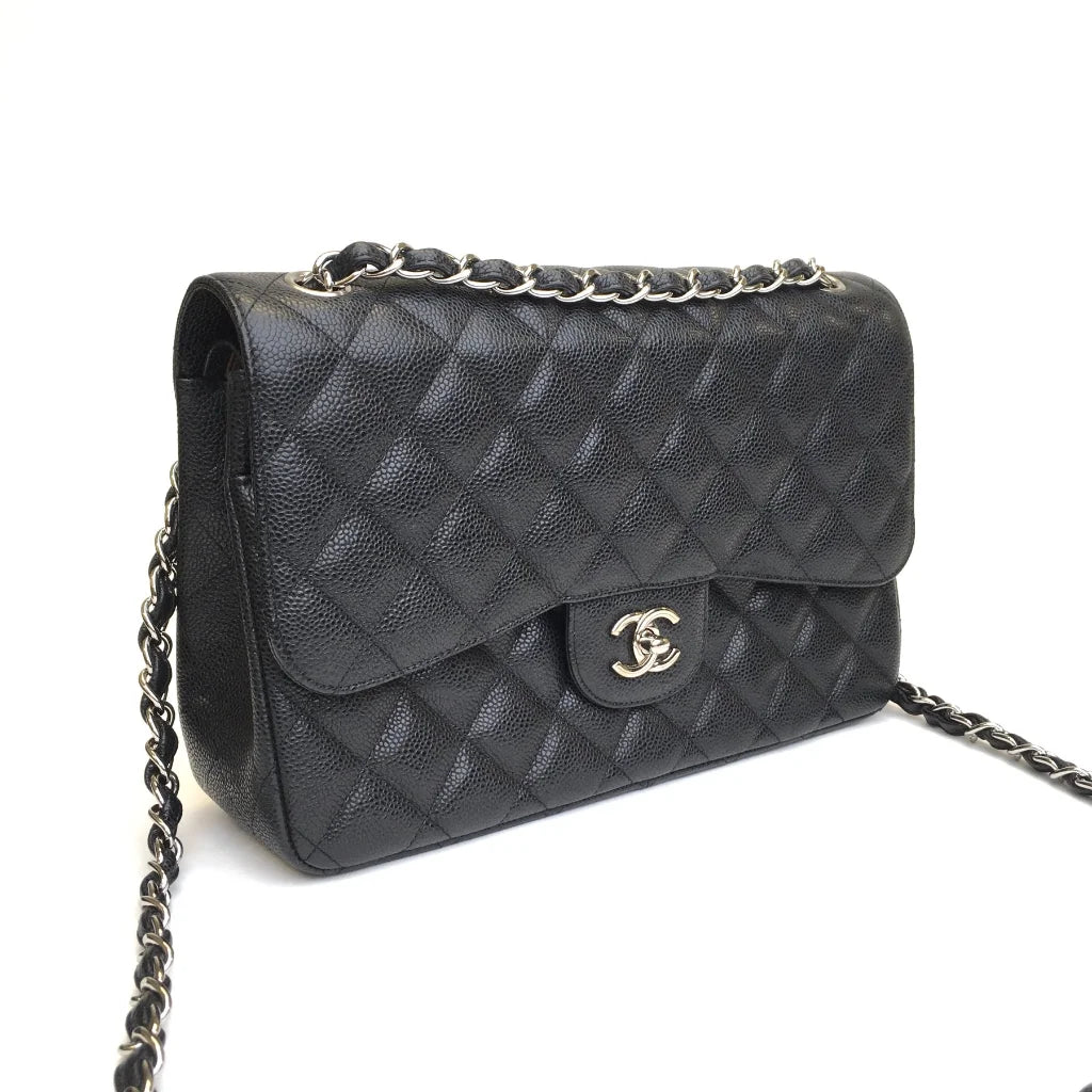 Chanel Classic Flap Jumbo Black Caviar SHW