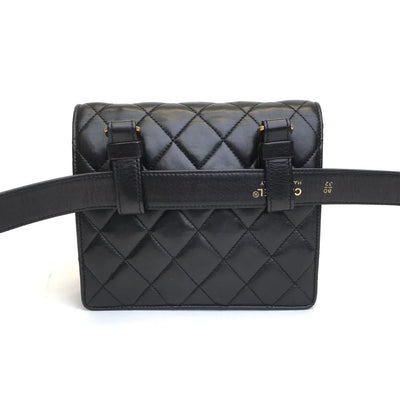 Chanel Vintage Belt Bag Black Lambskin