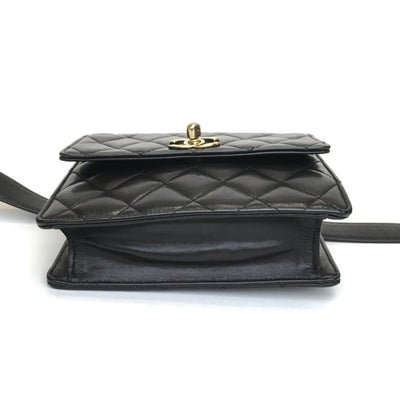 Chanel Vintage Belt Bag Black Lambskin