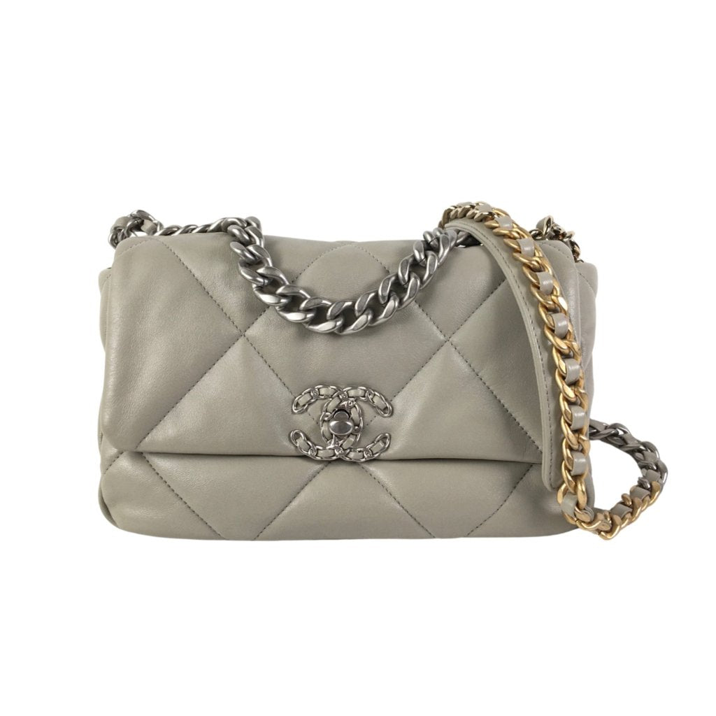 Chanel 19 Flap Small Grey Lambskin