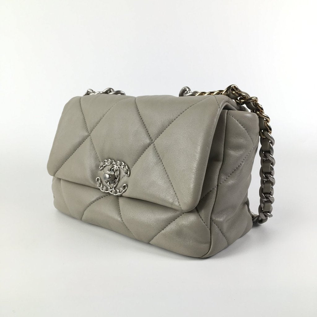 Chanel 19 Flap Small Grey Lambskin