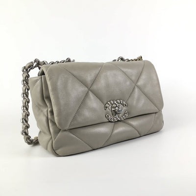 Chanel 19 Flap Small Grey Lambskin