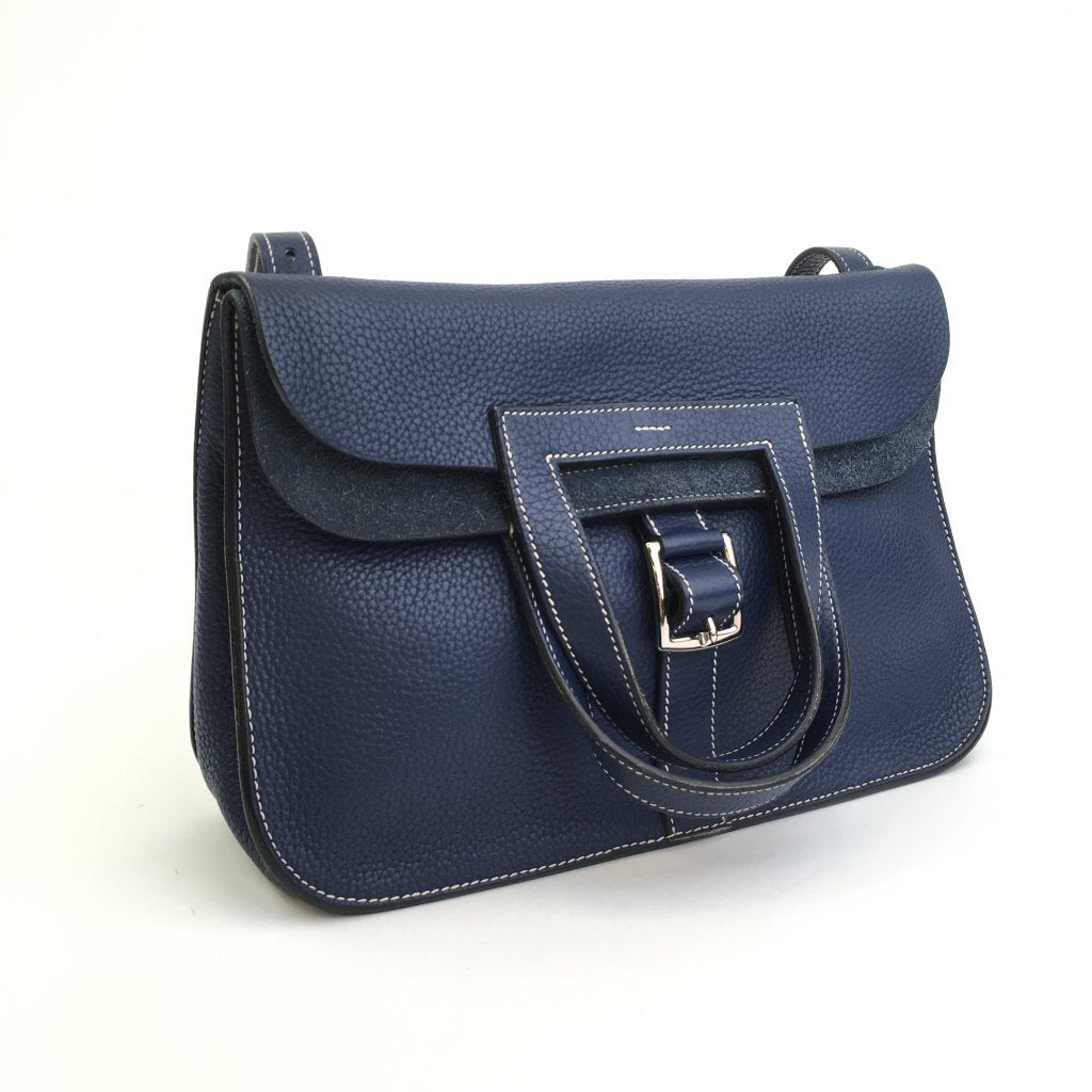 Hermes Halzan 31 Bleu Saphir Clemence