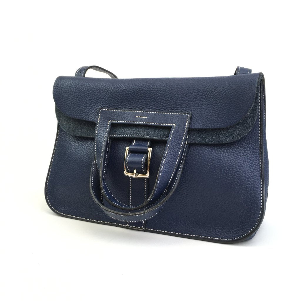 Hermes Halzan 31 Bleu Saphir Clemence