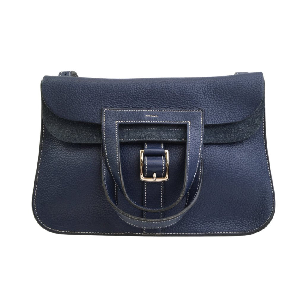 Hermes Halzan 31 Bleu Saphir Clemence