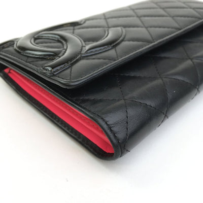 Chanel Cambon Flap Wallet Black Calfskin SHW