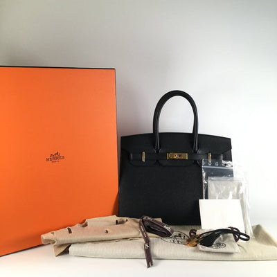 Hermes Birkin 30 Sellier Black Veau Madame