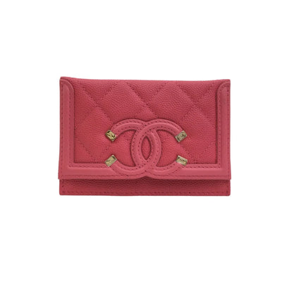 Chanel Cardholder Pink Caviar LGHW