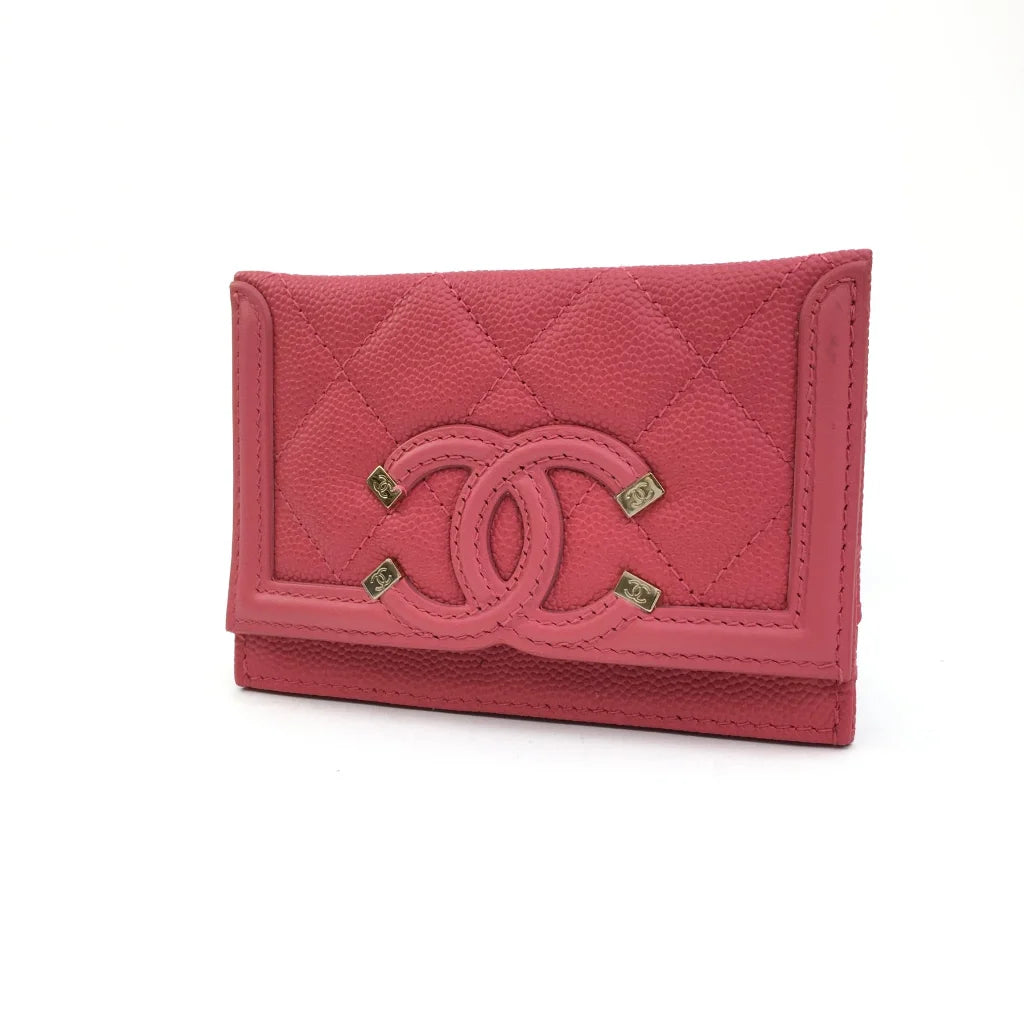 Chanel Cardholder Pink Caviar LGHW