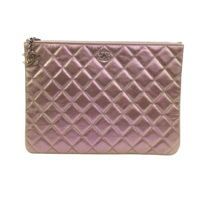 Chanel O Case Large Pink Lambskin SHW