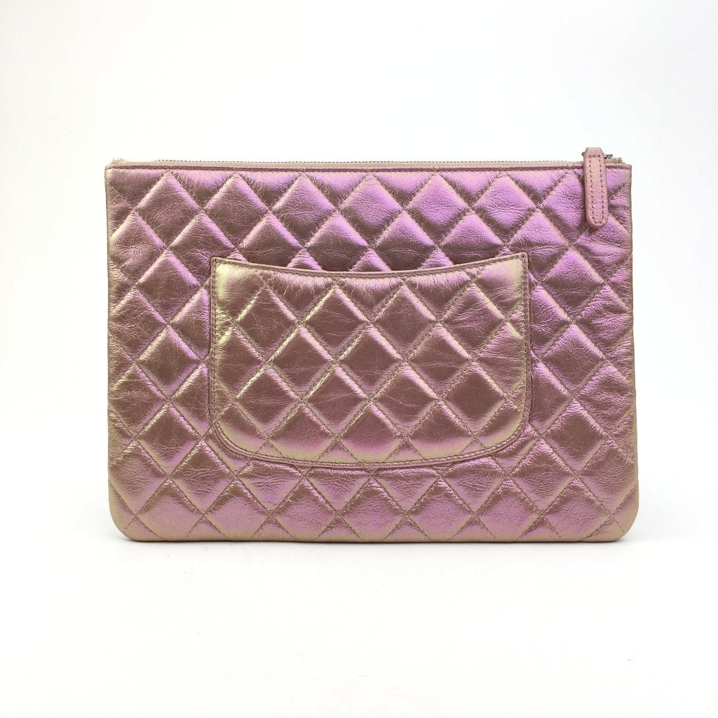 Chanel O Case Large Pink Lambskin SHW