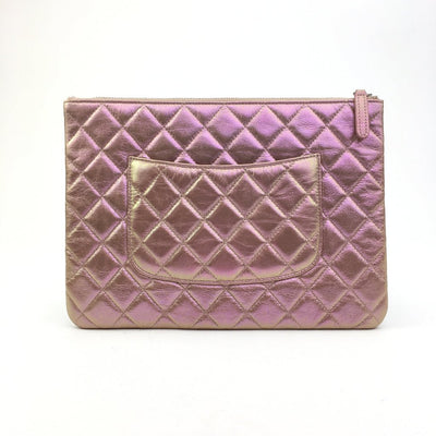 Chanel O Case Large Pink Lambskin SHW