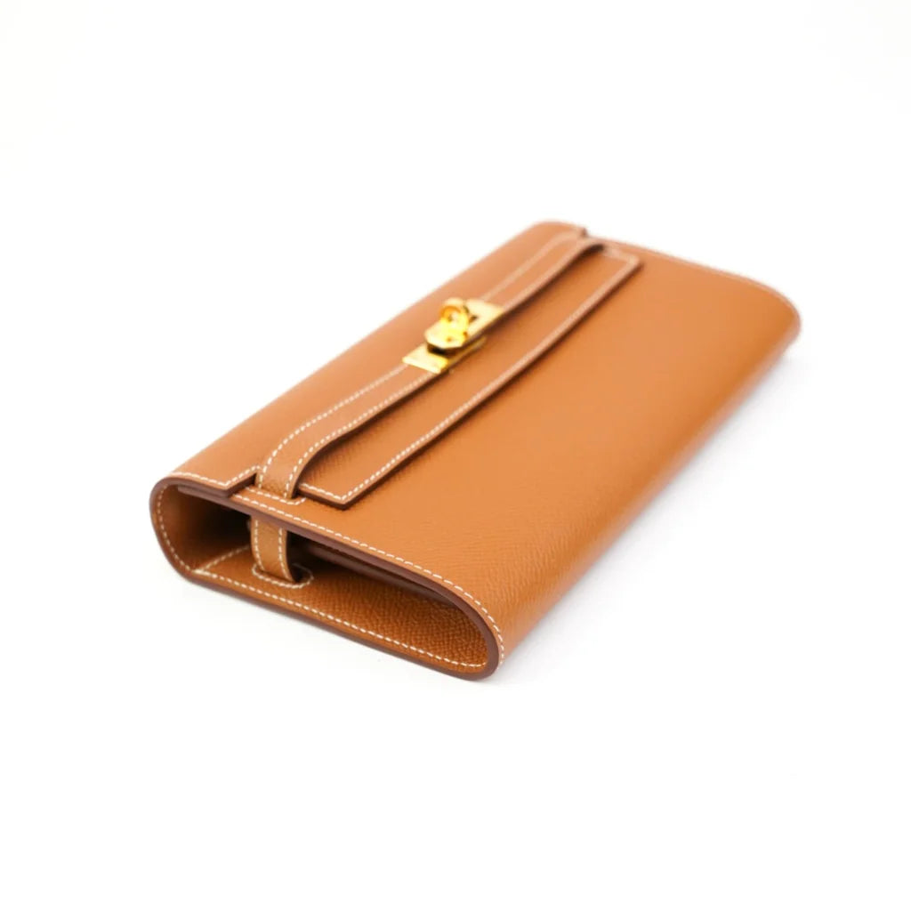 Hermes Kelly To Go Wallet Gold Epsom GHW