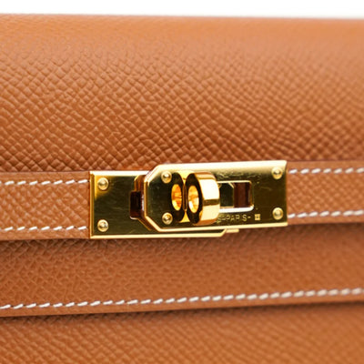 Hermes Kelly To Go Wallet Gold Epsom GHW