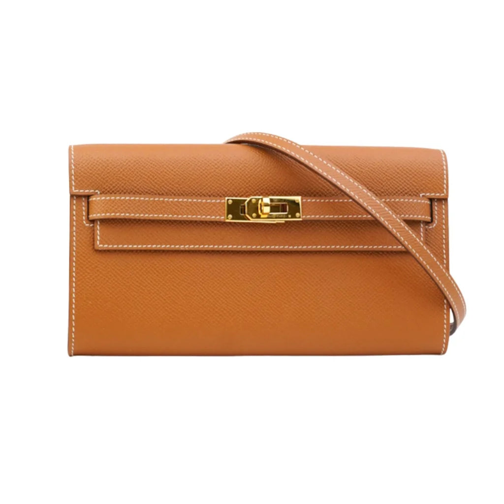 Hermes Kelly To Go Wallet Gold Epsom GHW