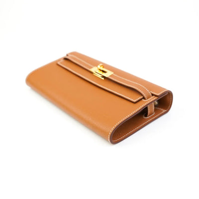 Hermes Kelly To Go Wallet Gold Epsom GHW