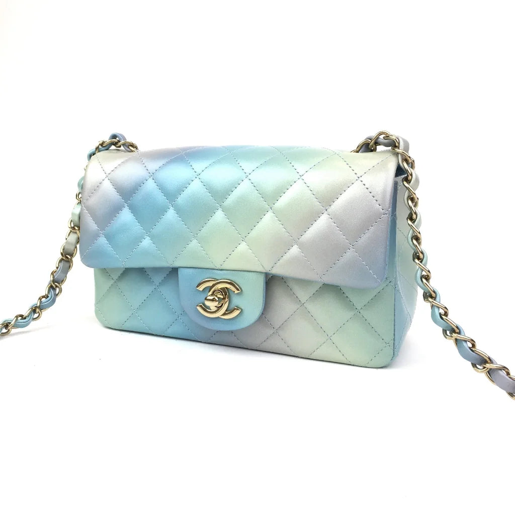 Chanel Mini Rectangle Multicolor Lambskin LGHW