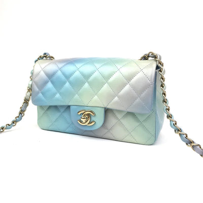 Chanel Mini Rectangle Multicolor Lambskin LGHW