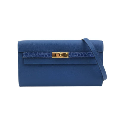 Hermes Kelly To Go Touch Wallet Mykonos Epsom GHW