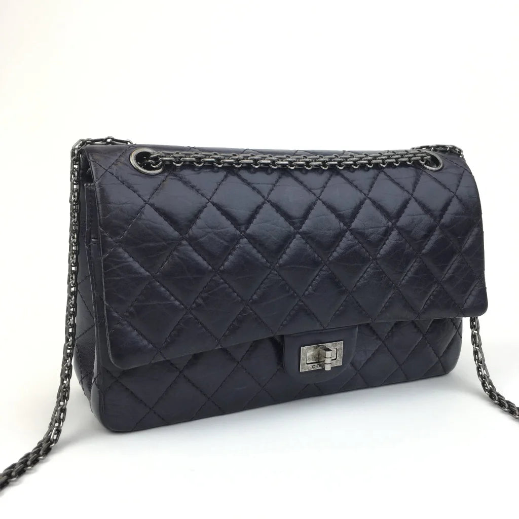 Chanel Reissue 226 Purple Distressed Goatskin