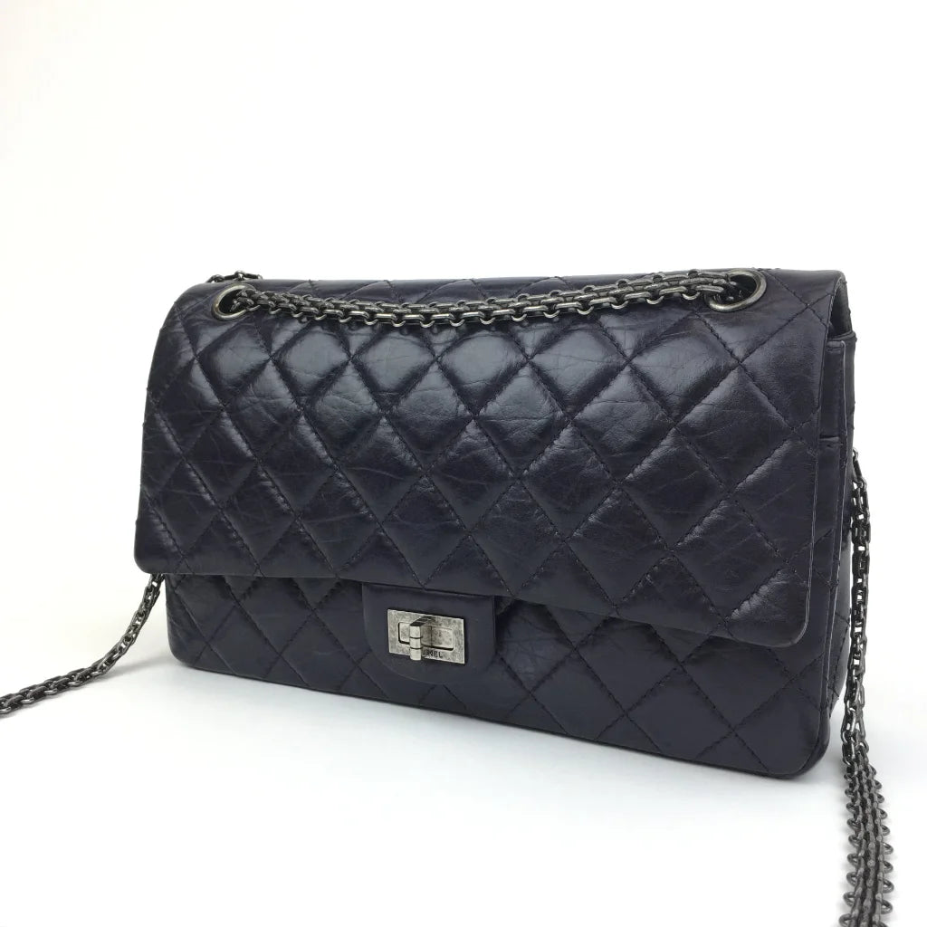 Chanel Reissue 226 Purple Distressed Goatskin