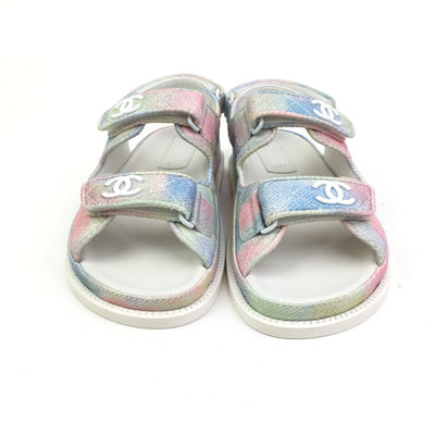 Chanel Rainbow Dad Sandals Sz 37.5