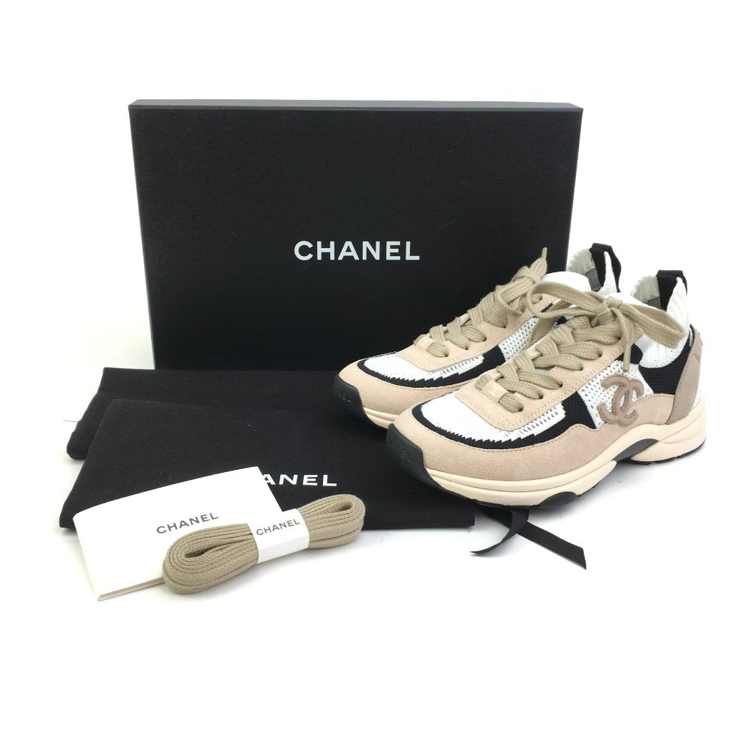 Chanel Knit Sneakers Sz 37