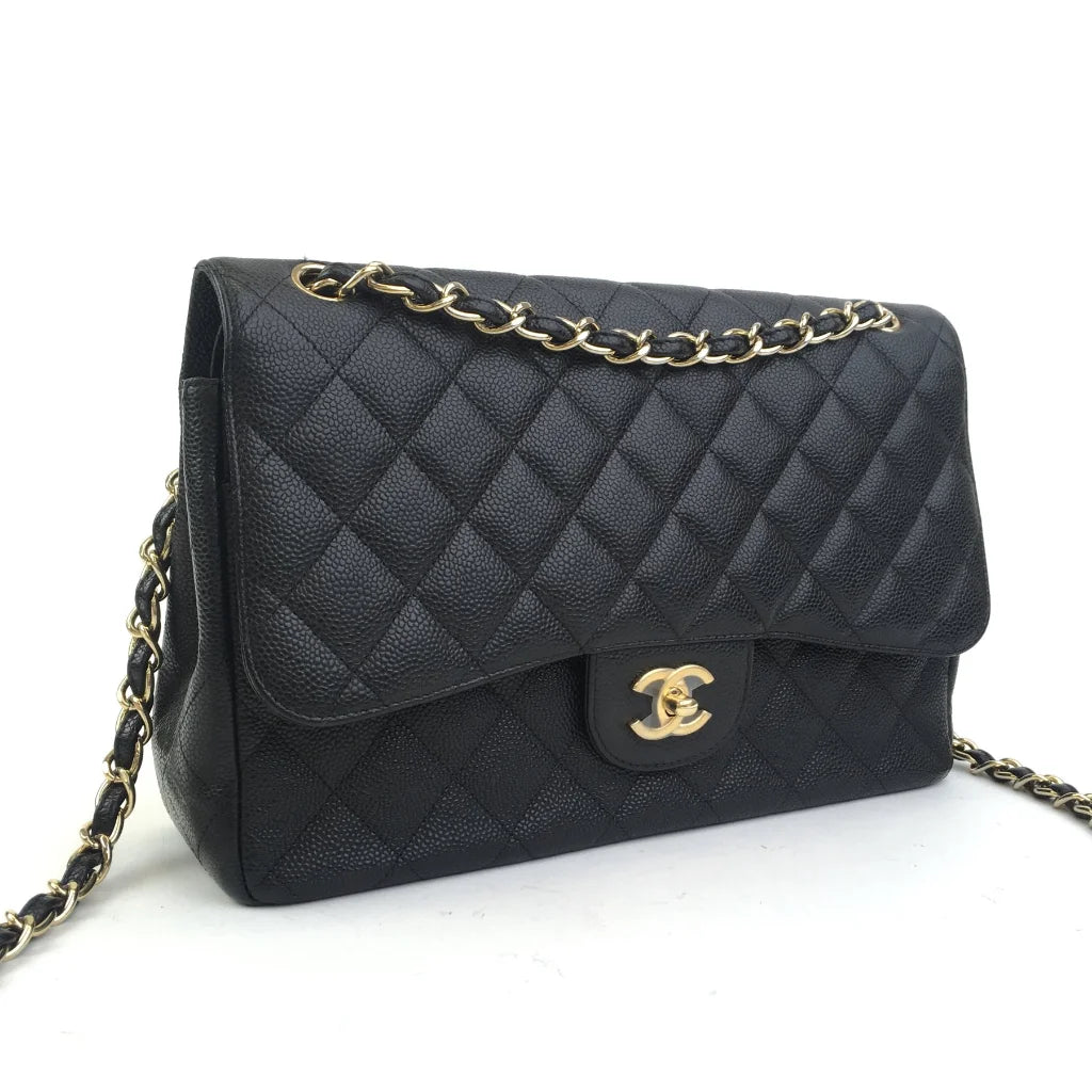 Chanel Classic Flap Jumbo Black Caviar