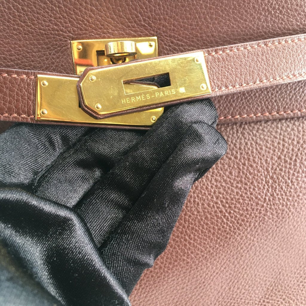 Hermes Kelly 32 Marron D'Inde Clemence