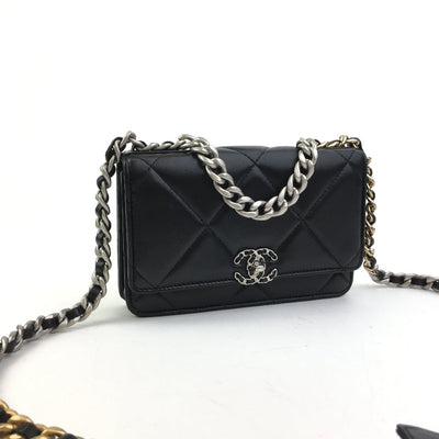 Chanel 19 Wallet on Chain (WOC) Black Lambskin