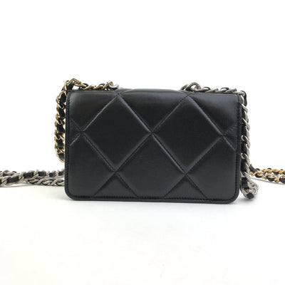 Chanel 19 Wallet on Chain (WOC) Black Lambskin