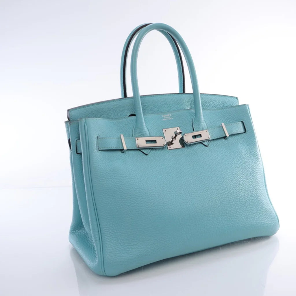 Hermes Bleu Atoll Togo Birkin 30