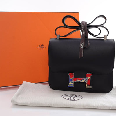 Hermes Marble Constance 24 Black Swift