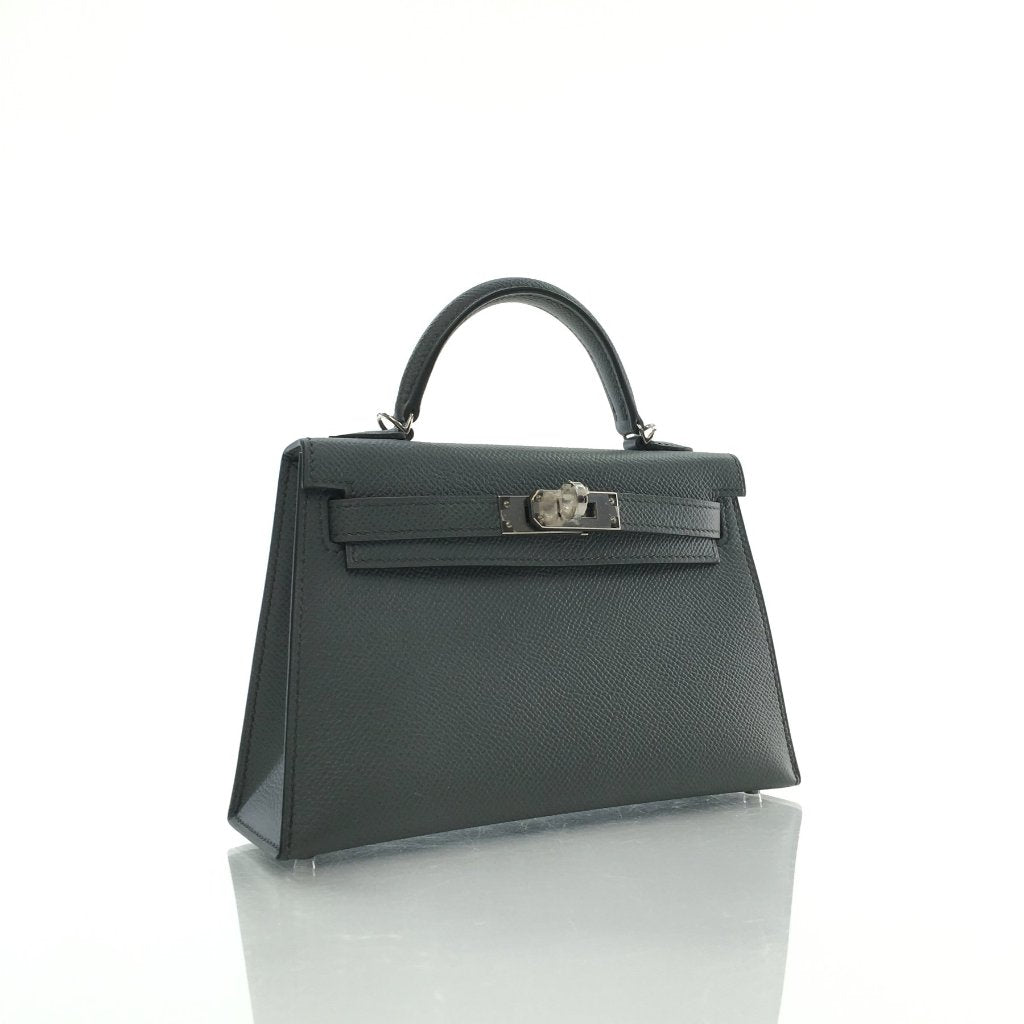 Hermes Mini Kelly Vert Amande Epsom