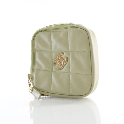 Chanel 20A Seasonal Diamond Crossbody Green Lambskin