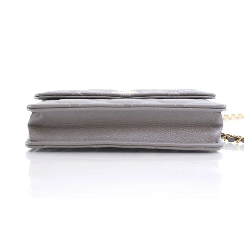 Chanel Wallet On Chain (WOC) Mini Grey Caviar