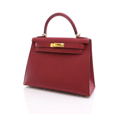 Hermes Kelly 28 Rouge Grenat Epsom