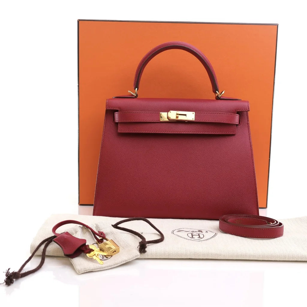 Hermes Kelly 28 Rouge Grenat Epsom