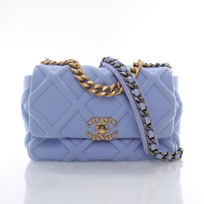 Chanel 19 Flap Small Blue Jersey