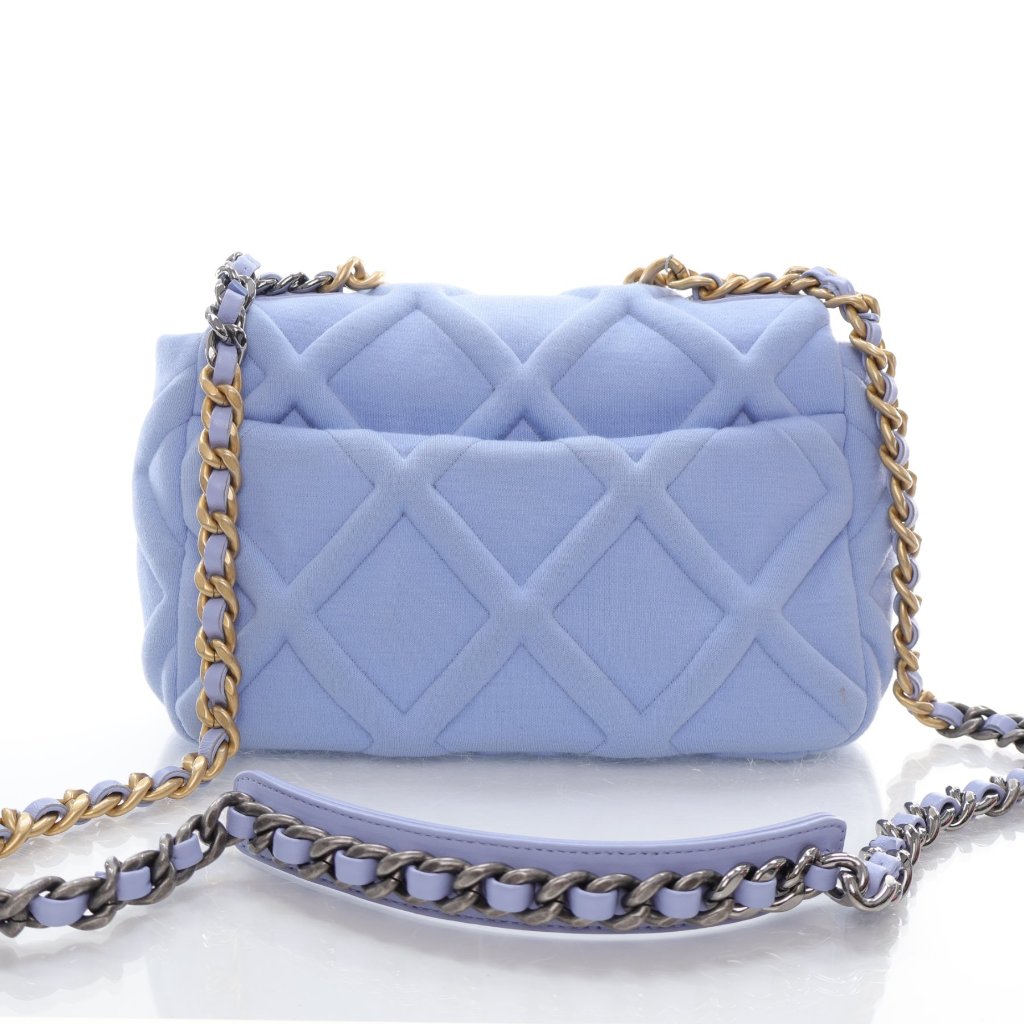 Chanel 19 Flap Small Blue Jersey