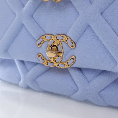 Chanel 19 Flap Small Blue Jersey