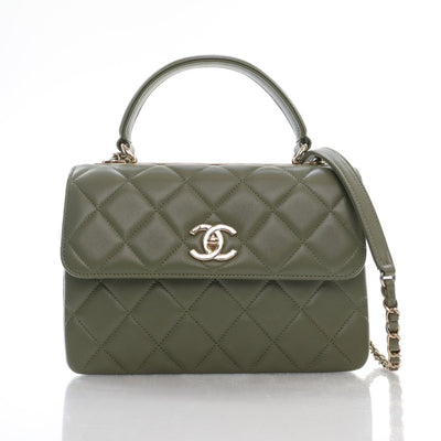 Chanel Trendy Small Olive Green Lambskin