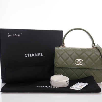 Chanel Trendy Small Olive Green Lambskin