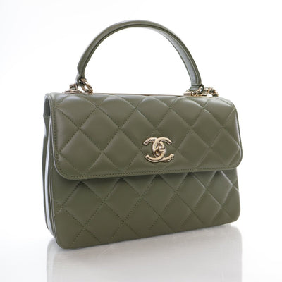 Chanel Trendy Small Olive Green Lambskin