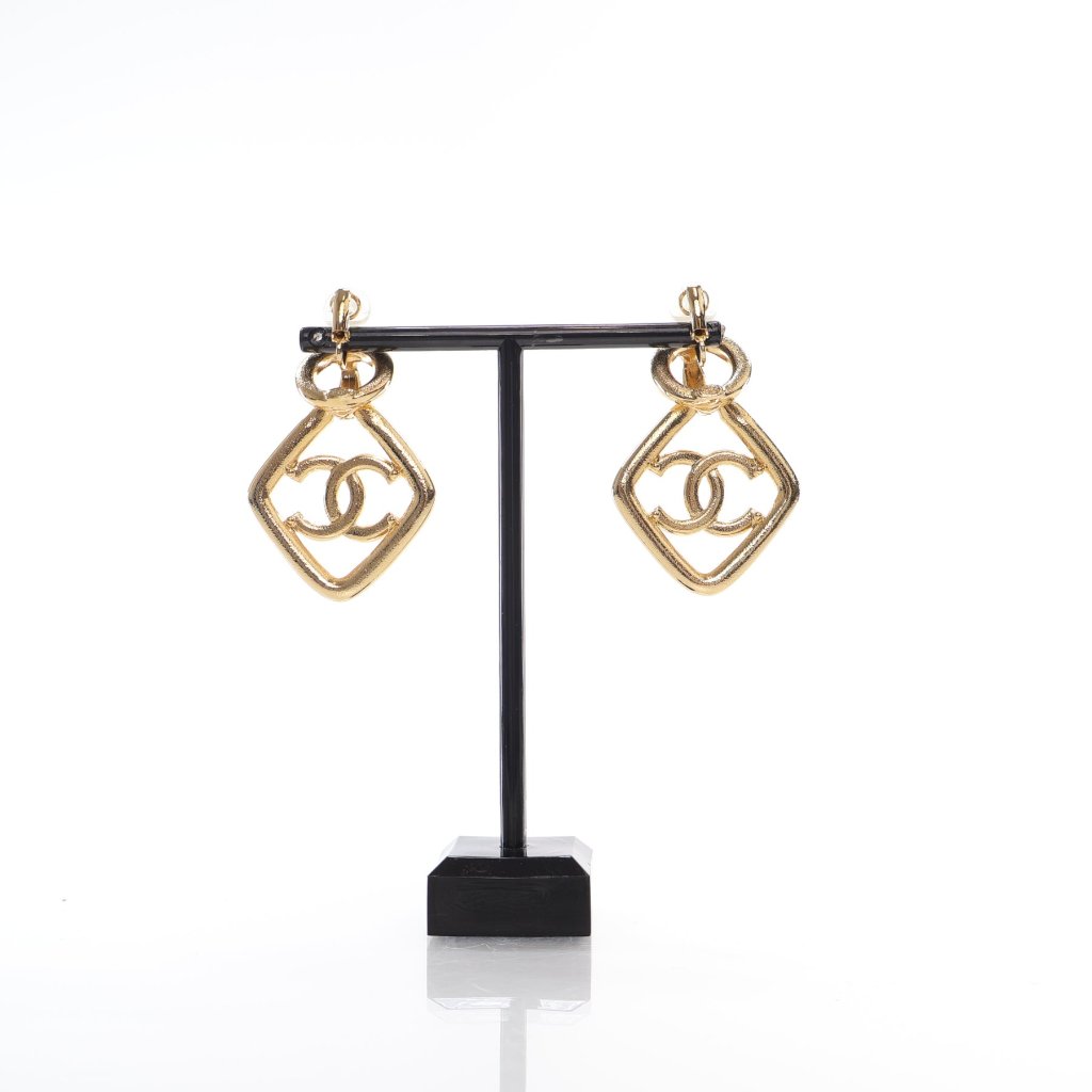 Chanel 22S Diamond Clip On Earrings GHW