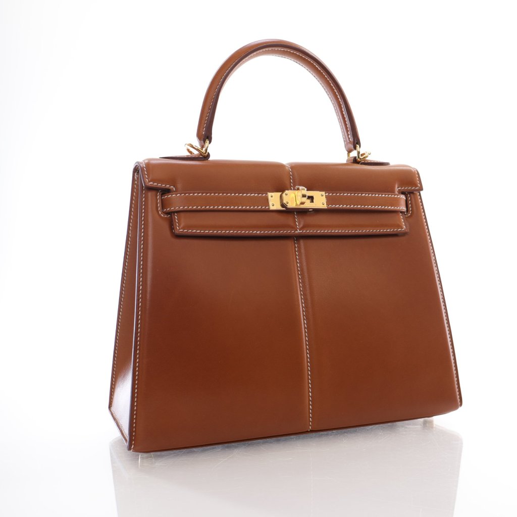 Hermes Padded Kelly 25 Gold Barenia